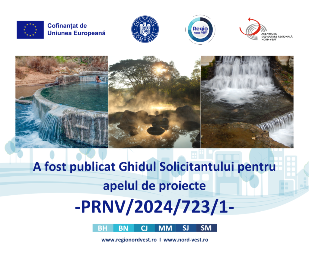 Ghidul Solicitantului 723 – Dezvoltarea infrastructurii pentru turismul balnear și balneoclimatic, inclusiv îmbunătățirea accesului către resursele și obiectivele turistice (rural) a fost publicat astăzi, 20 martie 2024