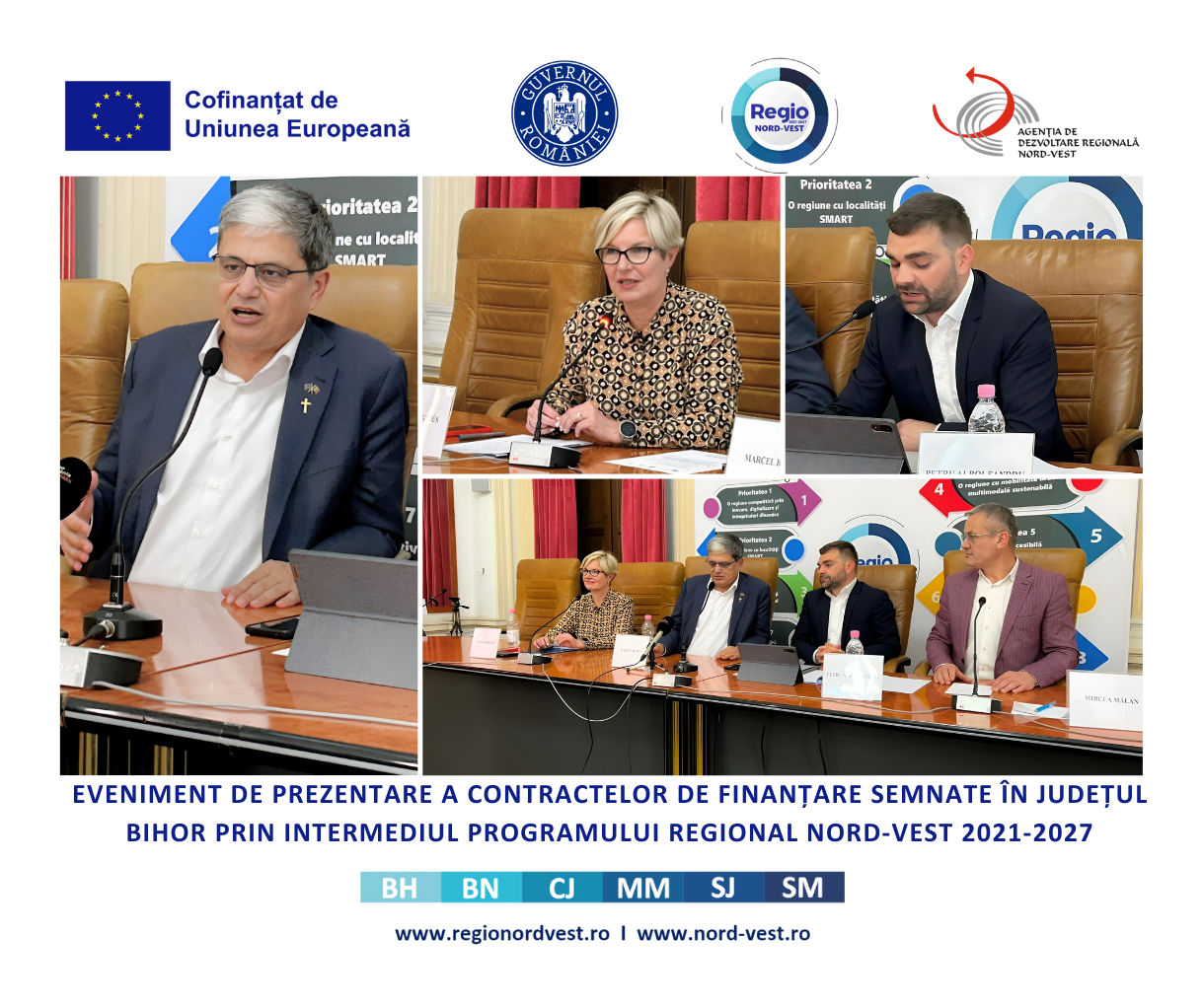 Evenimentul de prezentare al contractelor de finanțare semnate în județul Bihor în cadrul Programului Regional Nord-Vest 2021-2027